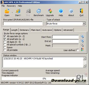 Advanced Archive Password Recovery Professional 4.54