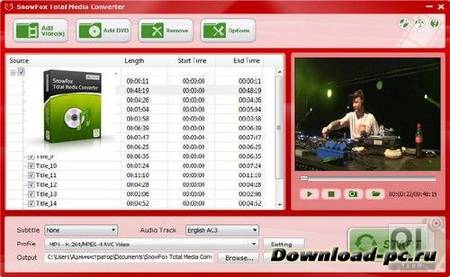 SnowFox Total Media Converter 3.3.0.0