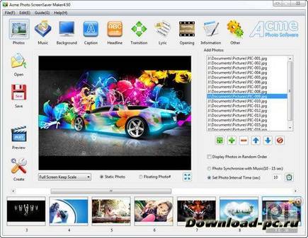 Acme Photo ScreenSaver Maker 4.50
